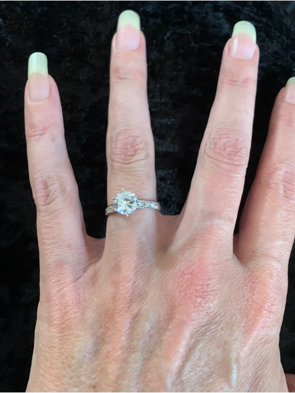 Elegant Vintage 925 Sterling Silver Cubic Zirconia Size 7 Ring #45